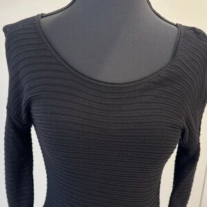 Express Black Scoop Neck Ribbed Sweater